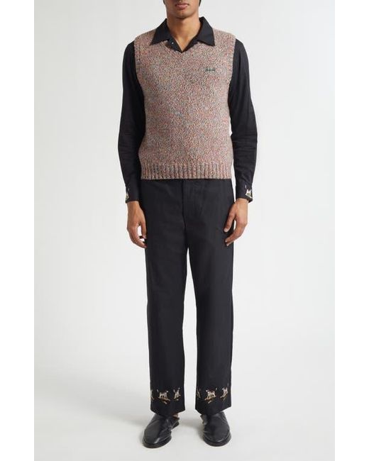 Bode Pink Falls Sweater Vest for men