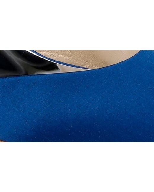 Badgley Mischka Blue Autumn Pointed Toe Ankle Strap Pump