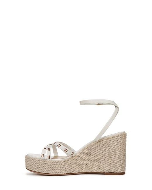 Veronica Beard White Philene Platform Wedge Sandal