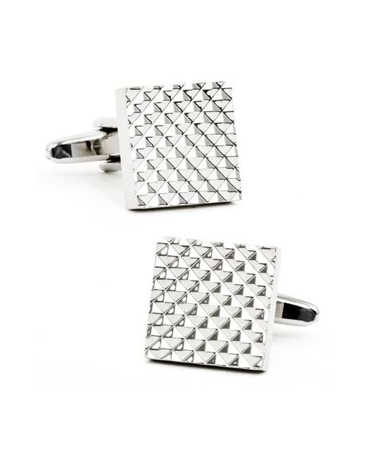 Cufflinks Inc. White Apex Square Cuff Links for men