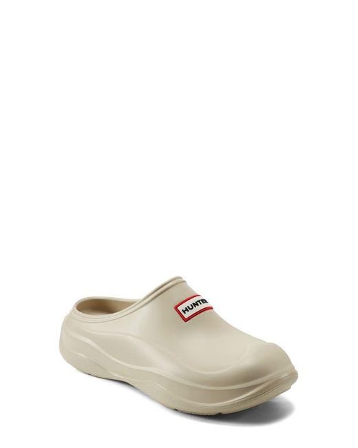 Hunter White Elena Water Resistant Clog