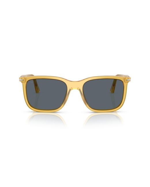 Persol Blue 53Mm Rectangular Sunglasses for men