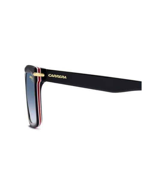 Carrera Blue 54Mm Rectangular Flat Top Sunglasses for men