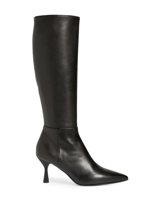 Agl Attilio Giusti Leombruni Black Ide Pointed Toe Knee High Boot