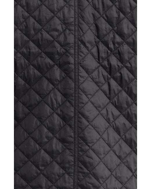 Eileen Fisher Black Corduroy Collar Quilted Jacket