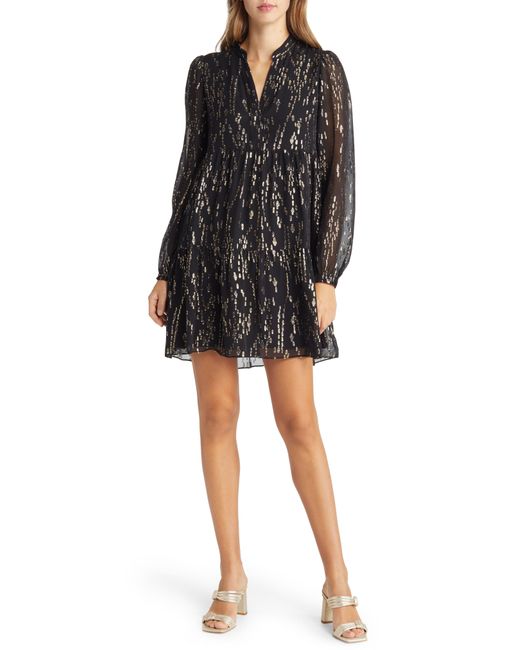 Lilly Pulitzer Winona Long Sleeve Silk Blend Dress in Black Lyst