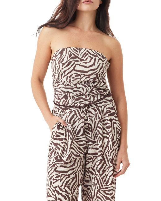 Habitual Multicolor Scarf Strapless Top