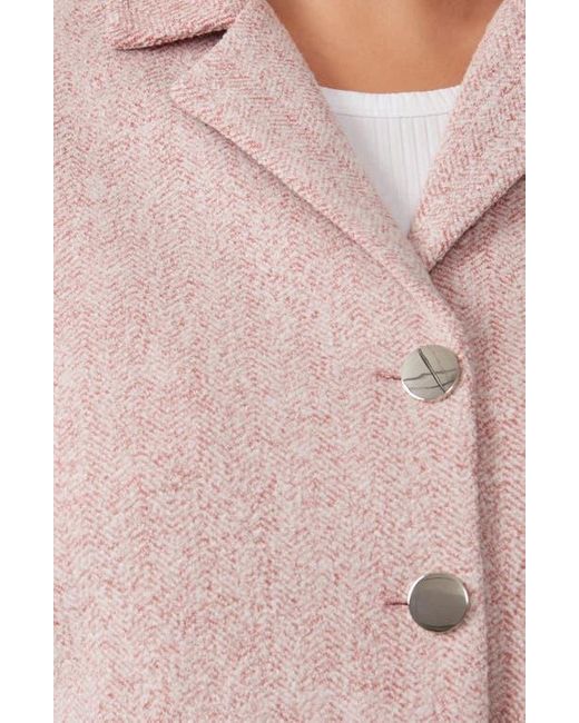 Estelle Pink Herringbone Tweed Jacket
