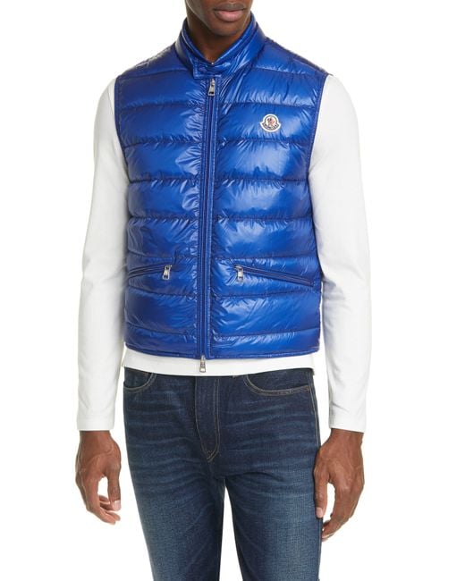 blue moncler vest