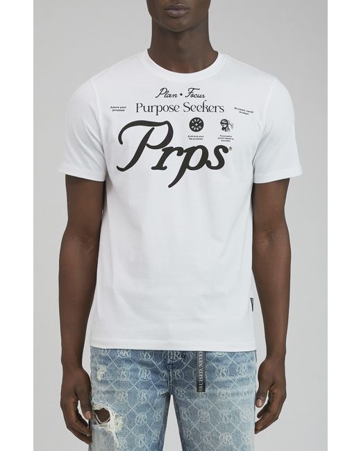PRPS Gray Watkins Logo Graphic T-shirt for men