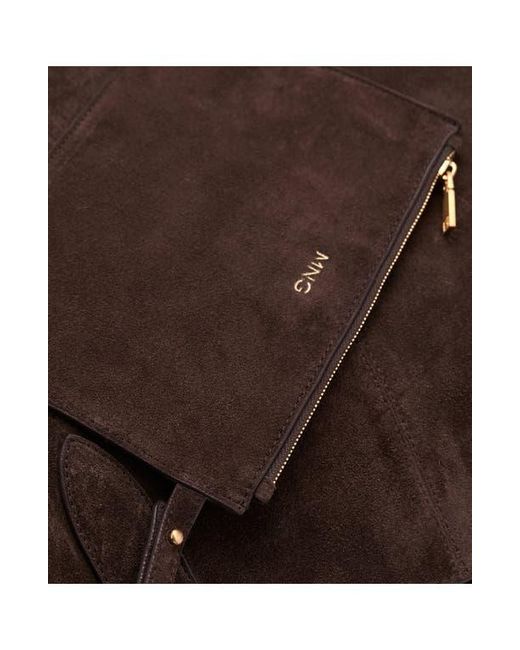 Mango Brown Suede Shopper Bag