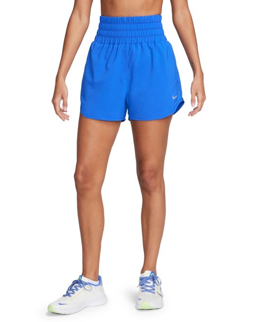 Nike Blue Dri-fit Ultrahigh Waist 3-inch Brief Lined Shorts