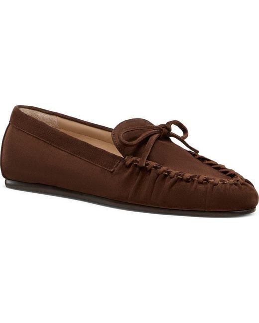 Stuart Weitzman Brown Britt Bow Loafer