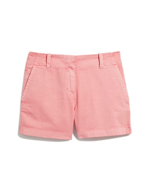 Vineyard Vines Pink Herringbone Stretch Cotton Shorts