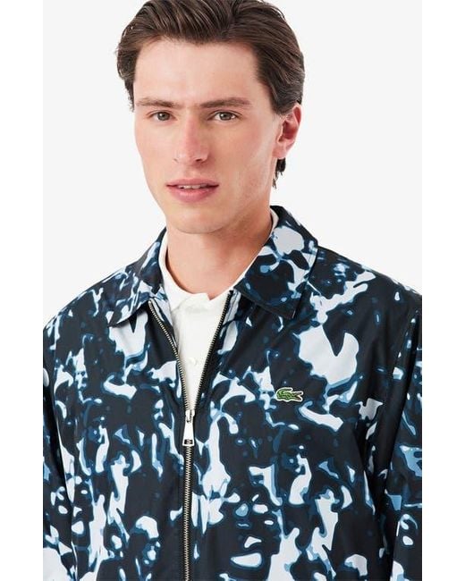 Lacoste Blue Elevated Tennis Water Repellent Zip Jacket for men
