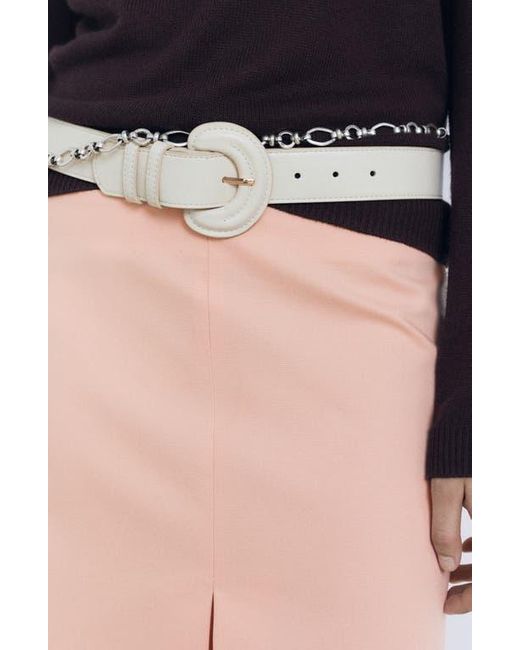 Mango Black Stretch Cotton Skirt