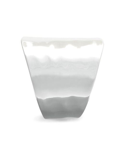 Nest White Hammered Ring