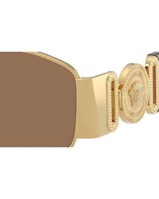 Versace Brown 58Mm Irregular Sunglasses for men