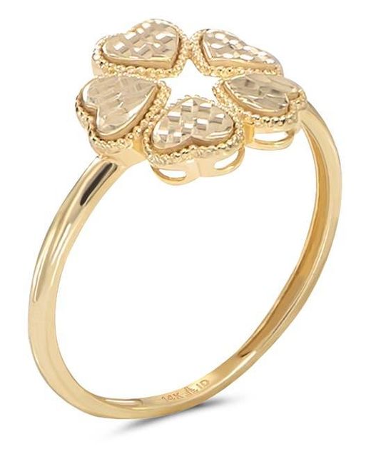 DEVATA Metallic Clover Heart Ring
