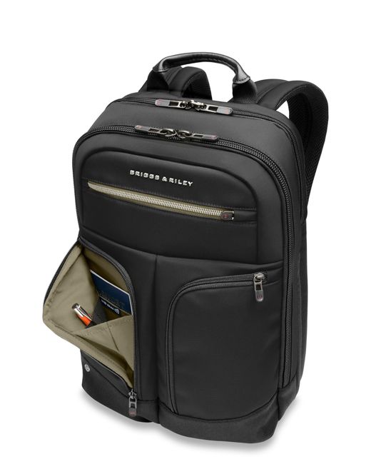 Briggs & Riley Hta Slim Expandable Backpack in Black Lyst