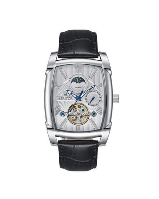 Heritor Metallic Valentin Automatic Watch With Date for men