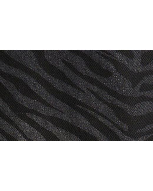 PTCL Black Viola Zebra Print High Waist Baggy Jeans