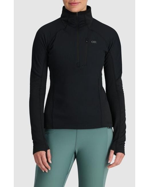 Outdoor Research Black Deviator Fleece Half Zip Pullover