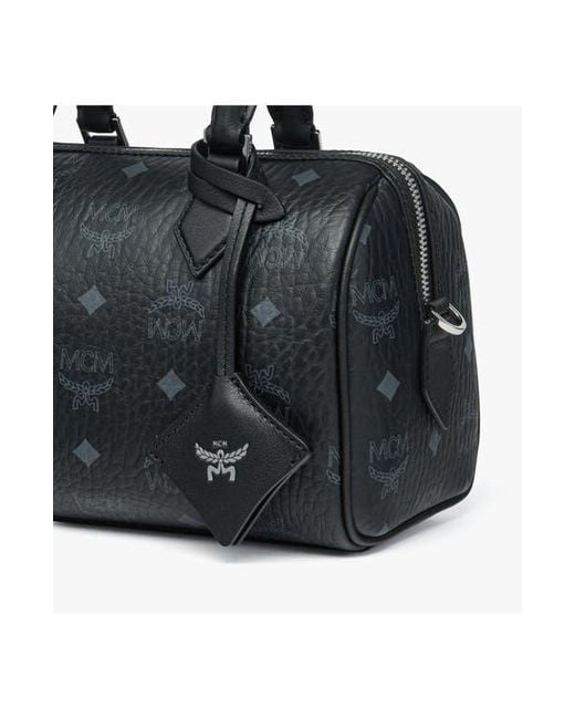 MCM Black Small Ella Boston Bag