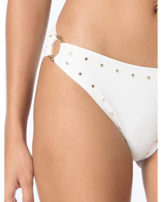MICHAEL Michael Kors White Ring Side Bikini Swim Bottom
