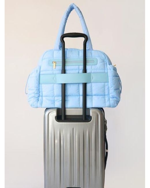 augustnoa Blue Weekender Duffle Bag