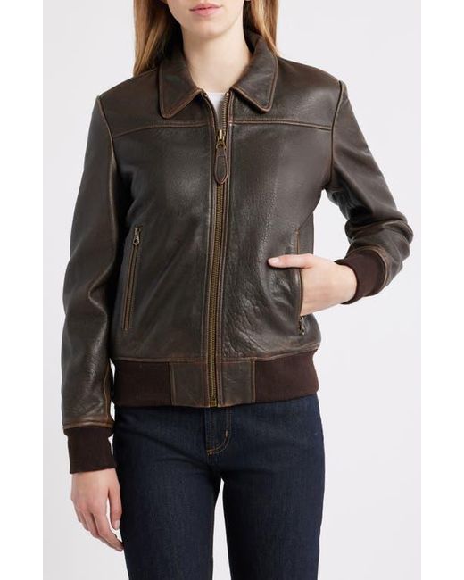 Schott Nyc Black Leather Flight Jacket