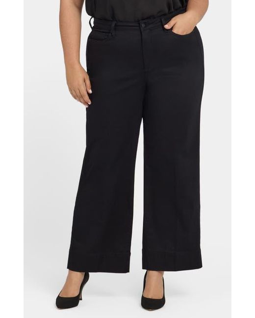 NYDJ Black Teresa Ankle Wide Leg Jeans