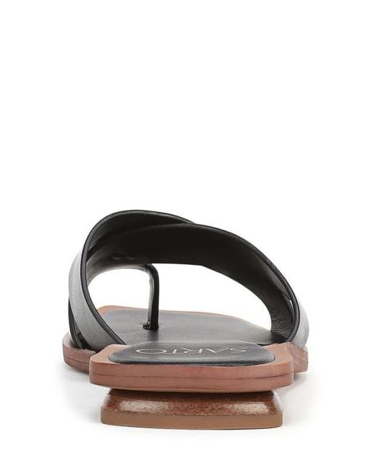 Sarto Black Etta Toe Loop Sandal