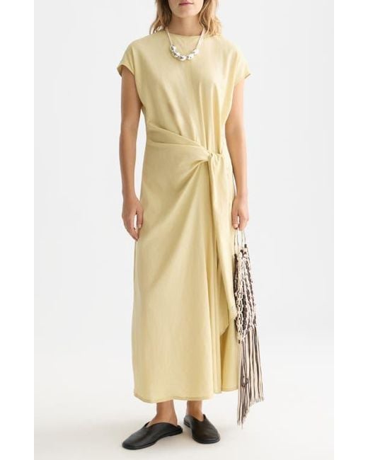 scotch and soda metallic dress Scotch and Soda Metallic Tie Neck Maxi Dress Black