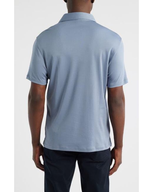 Robert Barakett Blue Georgia Solid Pima Cotton Polo for men