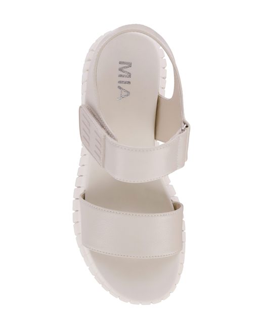 MIA White Yuri Platform Wedge Sandal