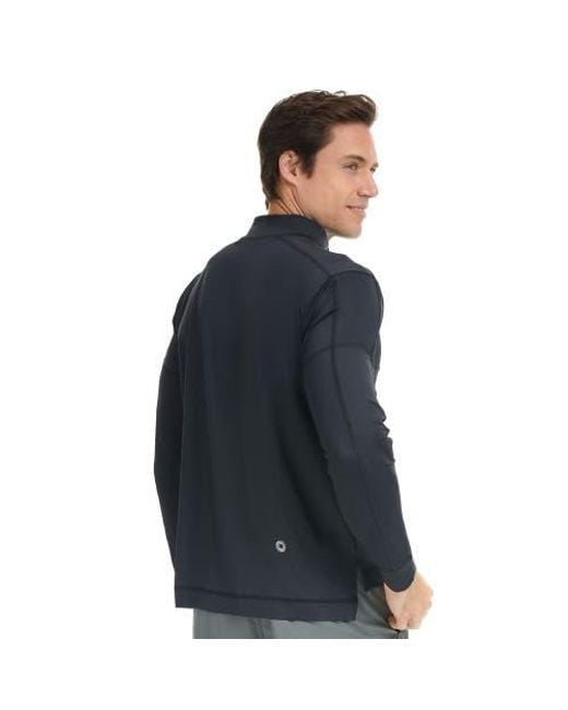 BloqUV Blue Mock Zip Top for men