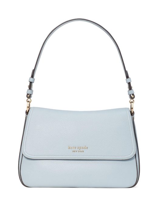 Kate Spade Hudson Pebble Leather Medium Convertible Shoulder Bag in