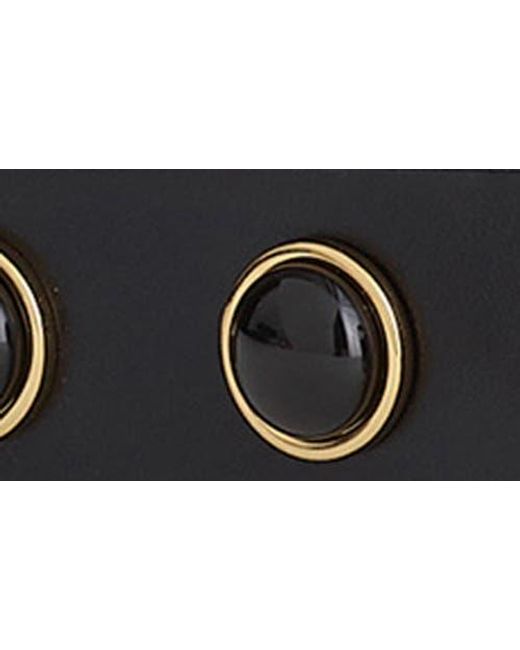 Madewell Black Cabochon Studded Leather Western Belt