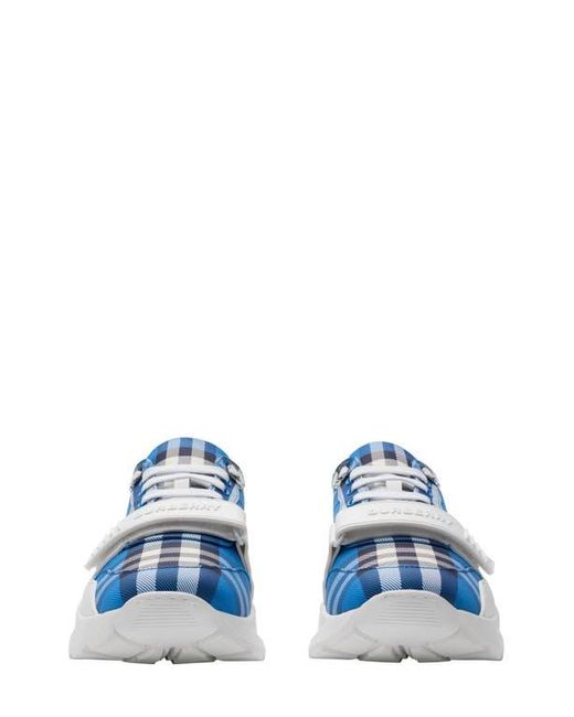 Burberry Blue Regis Check Sneaker for men