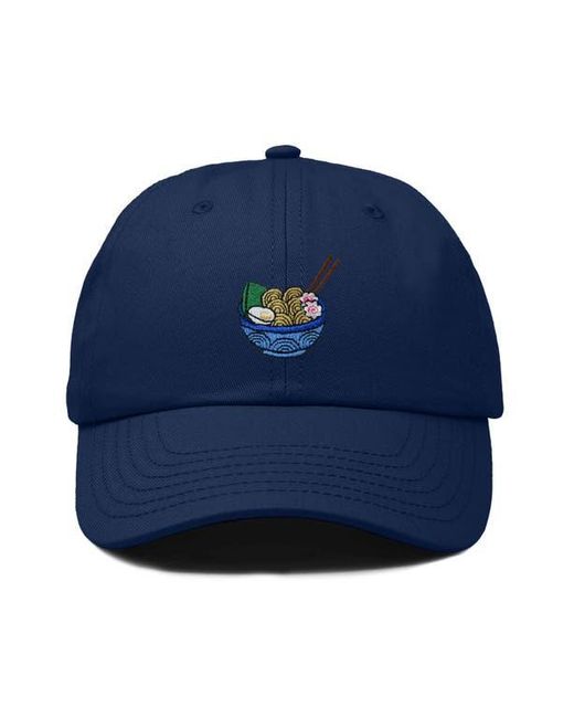Alix Blue Noodles Embroidered Casual Cap
