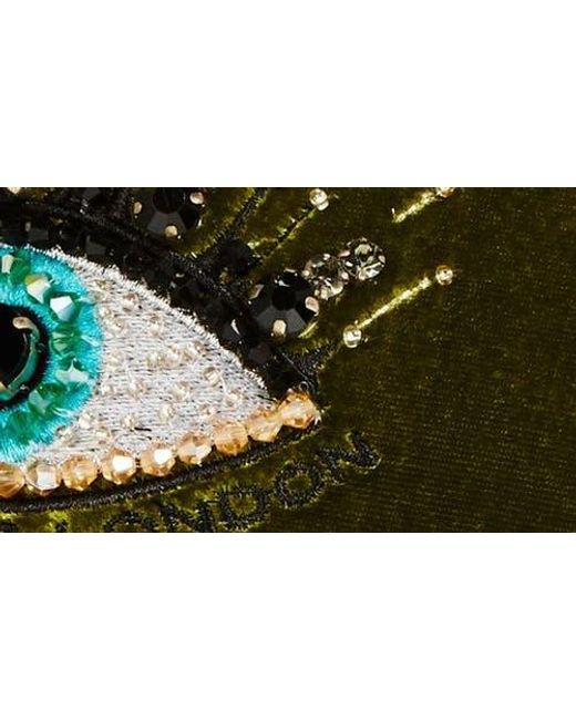Kurt Geiger Embellished Evil Eye Baseball Cap in Green | Lyst display picture 1