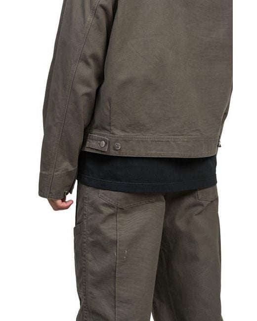 Alpha Style Gray Blun Zip-Up Work Jacket for men