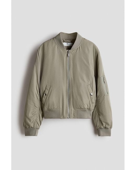 H&M Green Padded Bomber Jacket