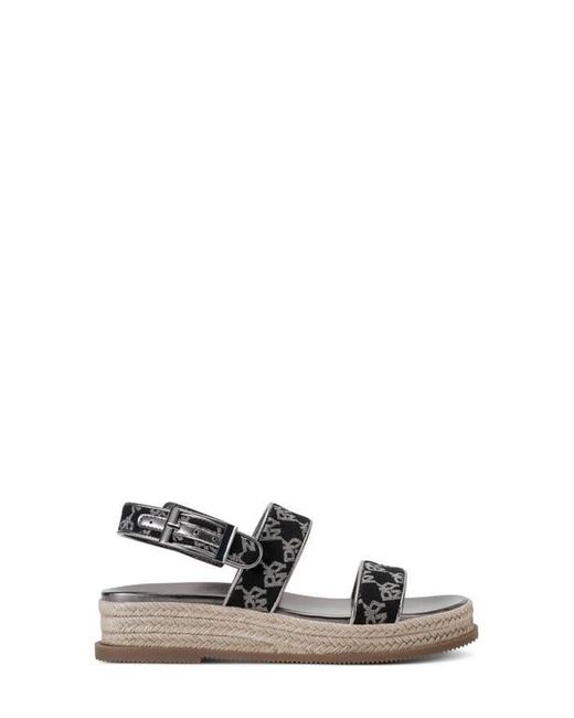 DKNY Black Berris Slingback Platform Espadrille