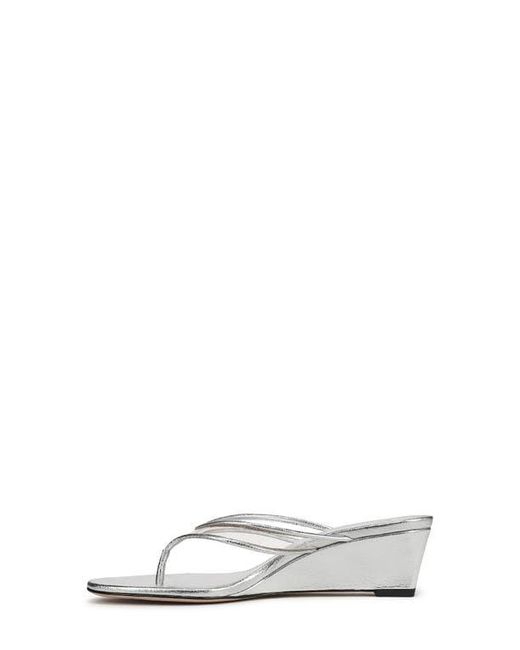 Veronica Beard White Clea Wedge Flip Flop
