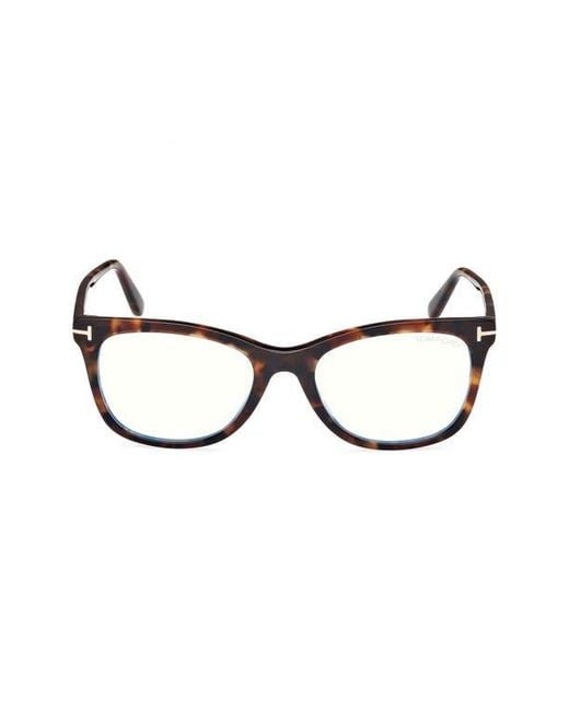 Tom Ford Brown 52Mm Square Light Blocking Glasses