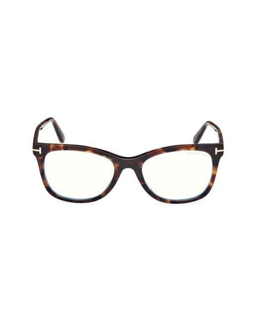 Tom Ford Brown 52Mm Square Light Blocking Glasses