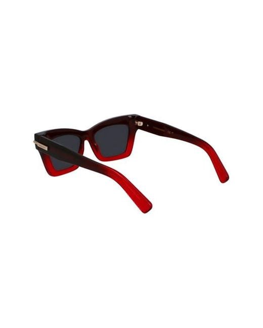 Ferragamo Black Prisma 52Mm Modified Rectangular Sunglasses