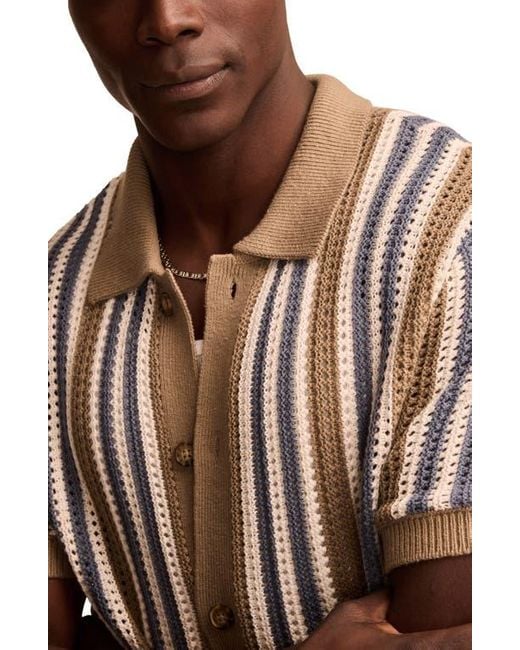 Lucky Brand Multicolor Stripe Button Through Sweater for men